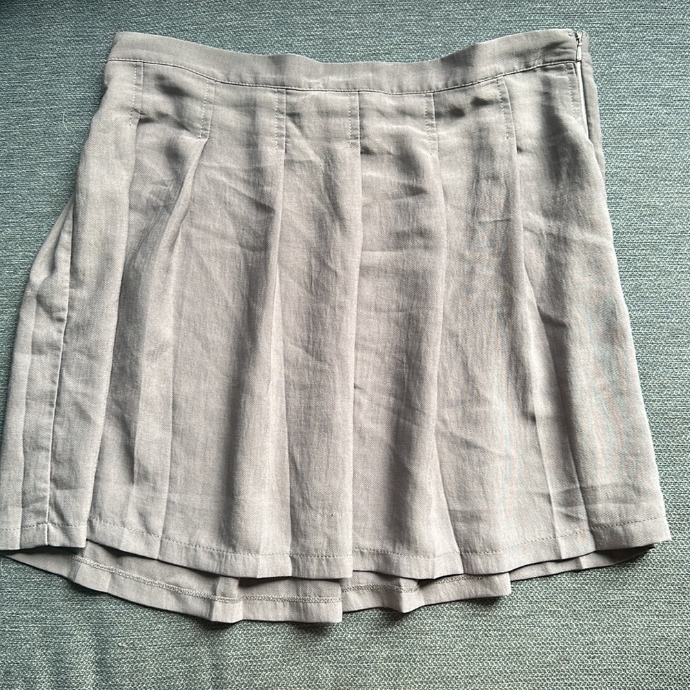 ASOS pleated grey mini skirt in size us 12